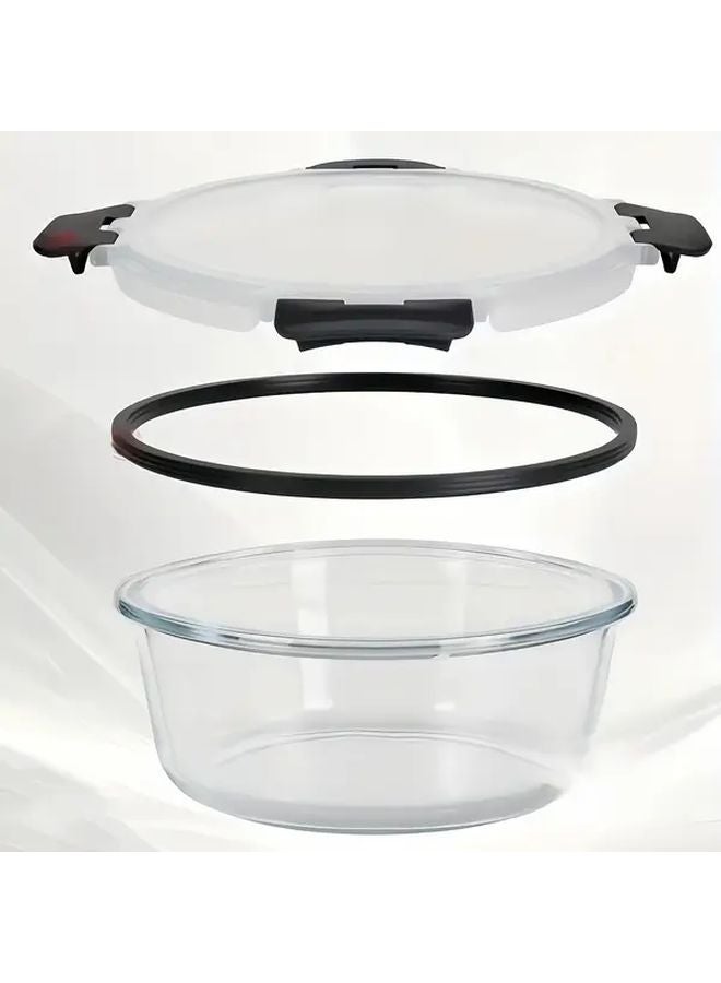 8pcs Black 24 35oz Glass Food Storage Containers with Lids Microwave Oven Dishwasher Safe - Image 5
